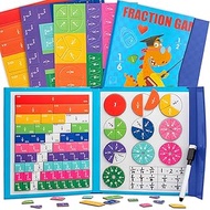 110 Pcs Puzzle Magnetic Fraction Disc Set Magnetic Fraction Educational Puzzle Fraction Circles Set 