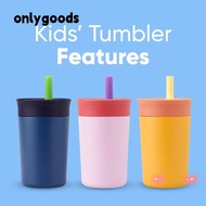 ONLYGOODS Kids Water Bottle, Insulation Spill Resistant Toddler Cup with Straw, Easy To Clean Stainl