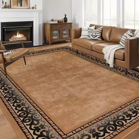 Classical Bohemian Style Luxury Carpet Suitable for Living Room Retro Carpet Bedroom Flannel Carpet 