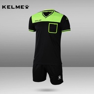 KELME ชุดเสื้อผู้ตัดสินฟุตบอลสำหรับผู้ชายชุดวอร์มเสื้อเจอร์ซีย์ชุดฟุตบอลมืออาชีพเสื้อกีฬา K15Z221