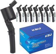 KSU Ignition Coil DG508 & Spark Plug SP493 SP479 compatible with Ford 4.6L 5.4L V8 CROWN VICTORIA EX