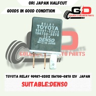 Toyota Relay 90987-02012 156700-0870 12V Denso Japan