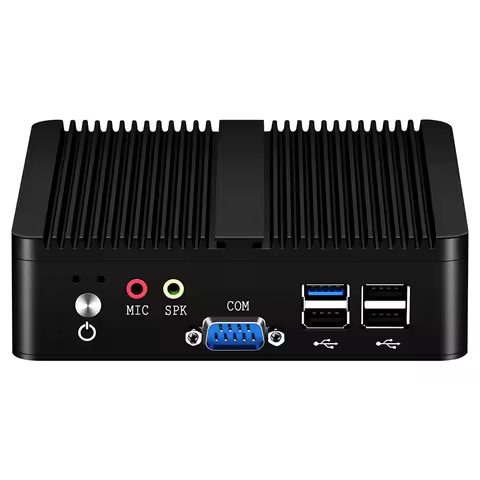 Fanless Industrial Mini PC Intel Celeron J1900 Quad Cores 4x USB Dual LAN 2x RS232 HDMI VGA WiFi Sup