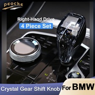 Crystal Gear Lever Knob For BMW G20 iX3 G08 X3 G01 G28 Z4 G29 Crystal Multimedia Button G21 G15 G16 