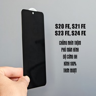 (S24 FE included) Anti-peeping tempered glass SS S23 Fe, S24 Fe, S20 Fe, S21 Fe