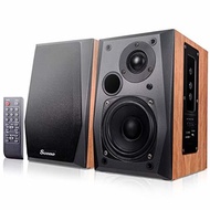 Remote Control Active Powered Bluetooth Bookshelf Speakers Perfect Beautiful Classic Elegant Usef...