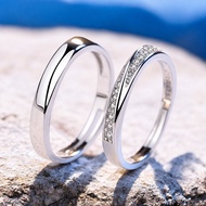 Cincin Couple Silver 925 Boleh Laras – Adjustable Wedding Ring Set + Kotak Hadiah, Sesuai ROM / Tuna