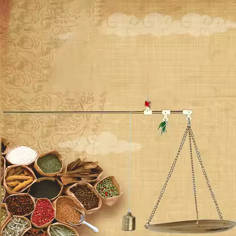 Brass Weighing Scale Antique Balancing Scale Chinese Medicine Scale Traditional Chinese Medicine Sca