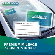 [LIMITED EDITION] JigJeob Premium Universal Mileage Service for Windscreen for Car Care Maintenance Engine Oil Gear Oil