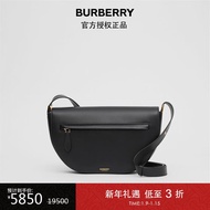 博柏利 BURBERRY 奢侈品 Olympia – 黑色中号皮革埃伦匹亚包80347121