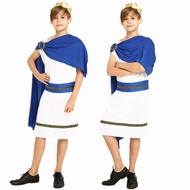 Halloween Costume, Children Style Roman, Goddess, Greece Queen cos Long Skirt, Children Female Greec