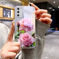 Hontinga เคสกระจกเทมเปอร์เคสสำหรับ Samsung Galaxy S10 S20บวก S20อัลตร้า FE 5G Note 10 Plus Note 20 Ultra Note 8 9เคสหลายดอกกุหลาบสีสวยเคสโทรศัพท์ด้านหลังเคสแข็งเคสโทรศัพท์