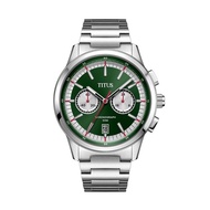 Solvil et Titus Bravo Men Chronograph Quartz in Dark Green Dial and Stainless Steel Watch W06-03236-012