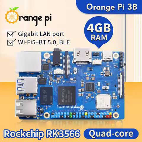 Orange Pi 3B 4GB Ram Development Board RK3566 Up to 1.8GHz Chip WIFI-BT Single Board Computer Orange