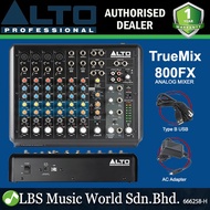 Alto Professional TrueMix 800 FX 8 Channel Multi-FX Analog Mixer with USB and Bluetooth (True Mix)