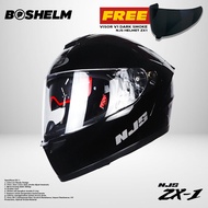 BOSHELM Helm NJS ZX-1 SOLID Helm Full Face SNI