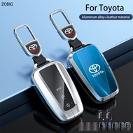ZOBIG Zinc alloy+acrylic Key Fob Cover for Toyota Car Key Case Shell with Keychain Fit For Toyota CH