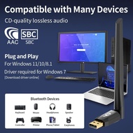 Driver-Free Bluetooth Adapter BT6.0 Computer USB Bluetooth Receive Transmitter AAC/SBC/A2DP Decoding