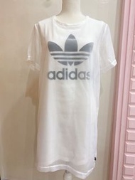 正品adidas orignal 限量款運動白色洋裝  adidas 白色雙層透紗洋裝  adidas 運動洋裝