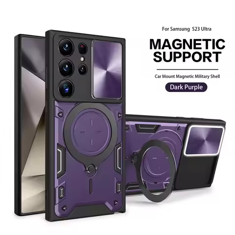 Magnetic Car Holder Case For Samsung Galaxy S24 S23 S22 S21 S20 Ultra Plus FE Shockproof Bumper Cove