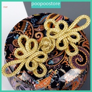 POOP Gold Wire Chinese Cheongsam Button Dragonfly Knot Fastener Closures