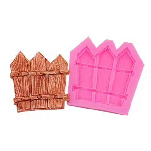 Fence UV Resin Silicone Mold Fondant Chocolate Candy Gumpaste Lollipop Crystal Epoxy Soft Clay Bake 