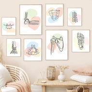 Abstract Femur Bone Foot Anatomy Medical Posters And Prints Wall Art Canvas Painting Wall Pictures F