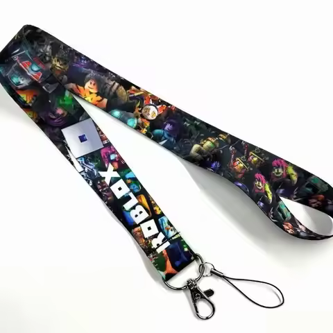 Roblox Lanyard with Long Chest Card Holder Mobile Phone Strap Camera Rope Accessory for Gamers Decor
