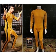 Stage shows yellow adult kung fu Bruce lee conjoined clothes tight elastic sport舞台演出黄色李小龙连体衣服紧身弹力运动衣