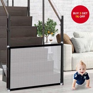 Dog Gate 110 X 72Cm Stair Safety Gate No Drilling Required Black Door Safety Gate No Drilling Requir