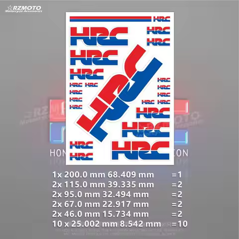 HRC RACING Motorcycle Decoration Stickers for Honda Reflective Waterproof Helmet Decals CBR RCV Acce