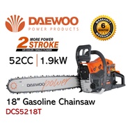 Daewoo DCS5218T 18" 2 Stroke Gasoline Chainsaw ( 52CC ) With Guide Bar &amp; Chain
