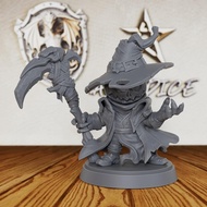 AUSPDICE TTRPG Minis untuk Permainan Peranan Fantasi & RPG Meja - Figura Miniatur Skala 28mm untuk D