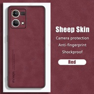 Roazic cho Oppo RENO 7 4G/RENO 8 4g vỏ điện thoại da cừu Ốp lưng bằng da chống rơi vỏ mềm mờ kinh do