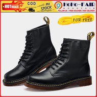 Dr.Korean Leather Shoes Men Classic Martin High Top Boots Fashion Couples Martens Thick Bottom Shoes