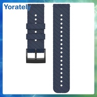 Soft Silicone Wristband Bracelet Strap w/Buckle for Suunto 9/9 Baro Smart Watch Strap Replacement