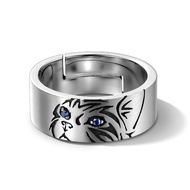 Vintage Cat Ring Trendy Open Ring Cartoon Kitten Ring Men's Ring