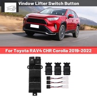 Car Lighted LED Power Window Lifter Switch Button Replacement Parts Accessories for Toyota RAV4 CHR Corolla 2019-2022 Left Driving Backlight Upgrade