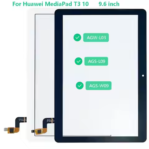 AAA For Huawei MediaPad T3 10 9.6" AGS-L03 AGS-L09 AGS-W09 Touch Screen + OCA LCD Front Glass Panel 