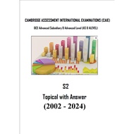 Cambridge A Level Topical  MATHEMATICS-STATISTICS 2(PAPER 7)-(2002-2024) PAST YEAR PAPER