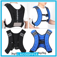 [Lacooppia] Weight Vest Adjustable Weightlifting Workout Running Vest Load Weight Vest Black