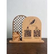 wooden barcode customize/qr code/printing code design