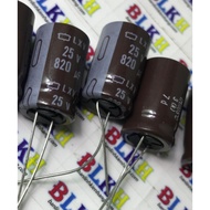 Japanese capacitor 25V 820uF 12×20.