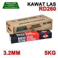 Kawat Las RD260 3.2mm NIKKO STEEL Elektroda RD 260 3.2 mm Welding Listrik 3.2 X 350 Kemasan Per 5KG
