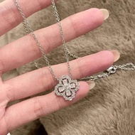 Yes✨S925 Silver Necklace Sparkling Diamond Necklace Clover Necklace Elegant Choker Chain Bestie Neck