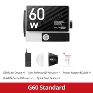 ZHIYUN MOLUS G60 60W COB Pocket LED ถ่ายวิดีโอ Shotting ชุดไฟถ่ายภาพไฟต่อกับแหล่งพลังงานไฟฟ้าเล็ก Dc