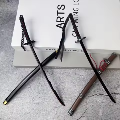 10inch Anime Bleach Katana Aizen Metal Ninja Knife Blade Kurosaki Ichigo Fake Sword Real Size Japane