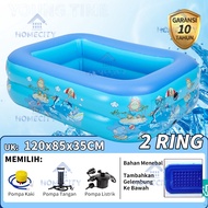 kolam renang anak free pompa /Kolam Renang Anak Kecil 3 Ring 150*105*50 cm Kolam Mandi Bola Pompa Ti