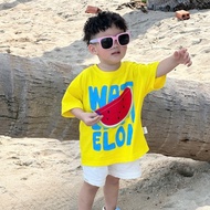 (SUMMER COLLECTION) WATERMELON YELLOW T-SHIRT Loose Form Boxy 100% Cotton 2C