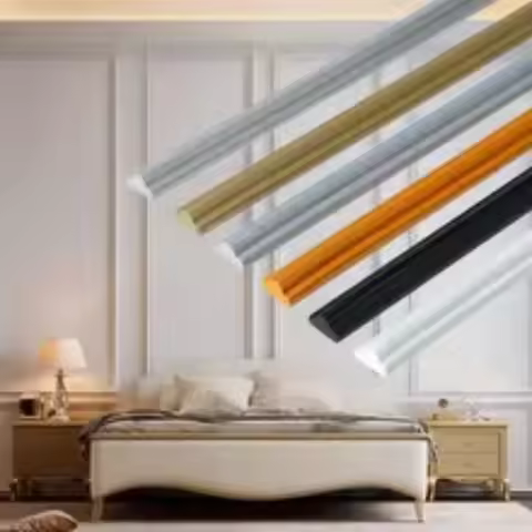 1Pc 3meters Decorative Strip Soft Line Shape Design Self-adhesive Border PVC Self-adhesive Backgroun